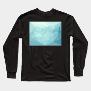 Ocean Blue Geometric Pattern Long Sleeve T-Shirt